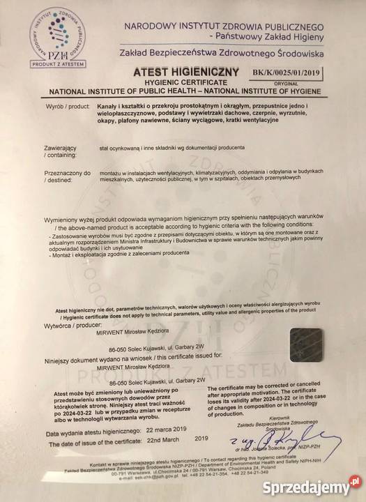 Ściana lakiernicza MIRWENT 20002000500 z Solec Kujawski