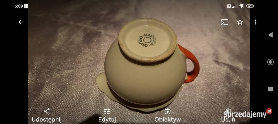 Mlecznik Madox porcelana Anglia ecru orange Wrocław