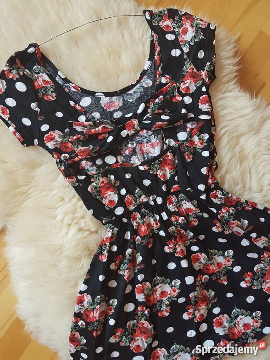 Tunika w grochy kwiaty Primark 38 40 Jasło sprzedam