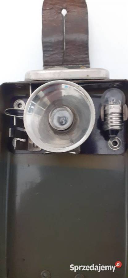 1940 r Szwajcarska Latarka Wojskowa Szkło