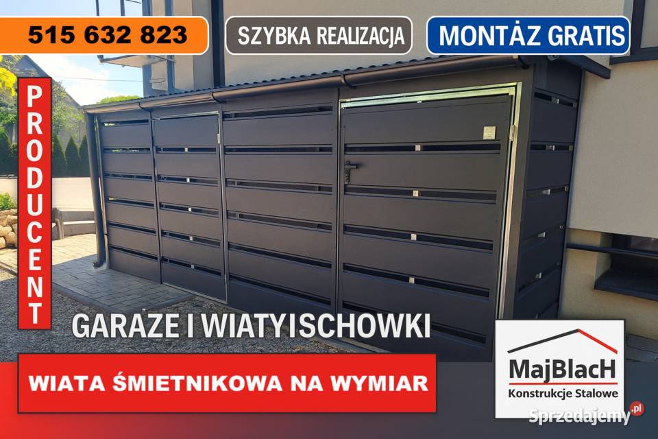 Garaż Blaszany Drewnopodobny Zadaszenie Garaże Przasnysz