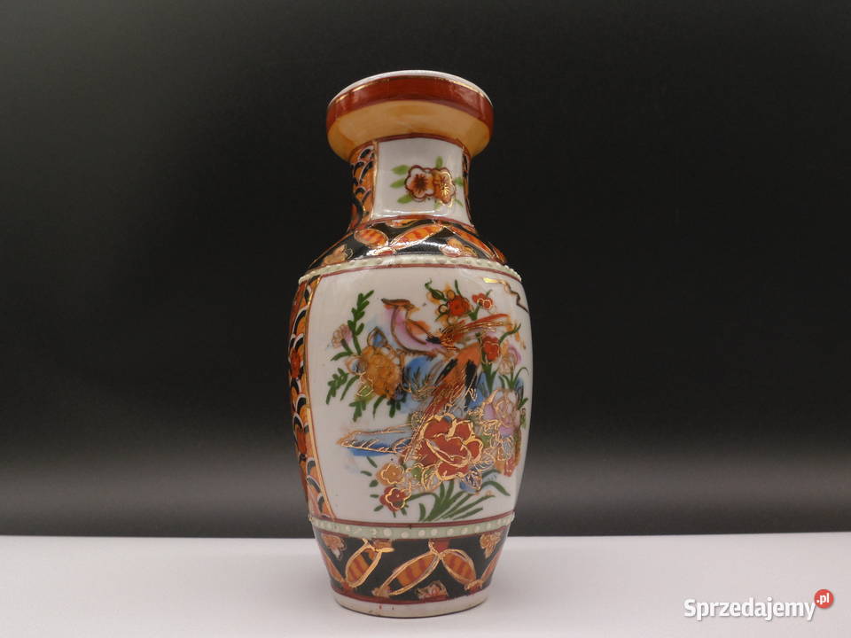 CHINY mały ręcznie malowany wazon ceramiczny wielkopolskie Raszków sprzedam