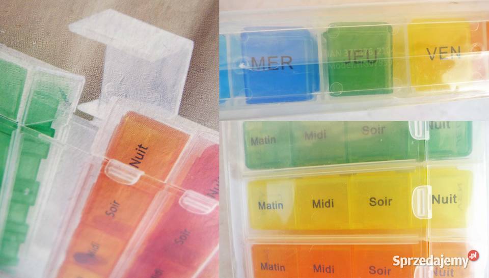 Pojemnik na leki tabletki pigułki 7 dni tygodnia Godziesze Wielkie