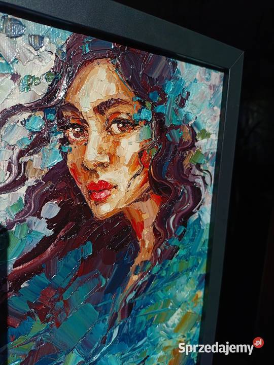 Obraz olejny Krystyna Pasek Improwizacja oil on Poznań