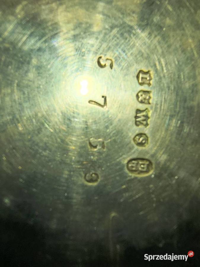 Taca posrebrzana sygnowana