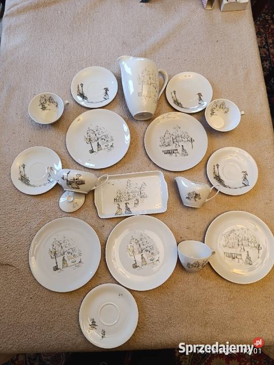 Zestaw porcelany Rheinfalz Montmartre sygnowany Białystok