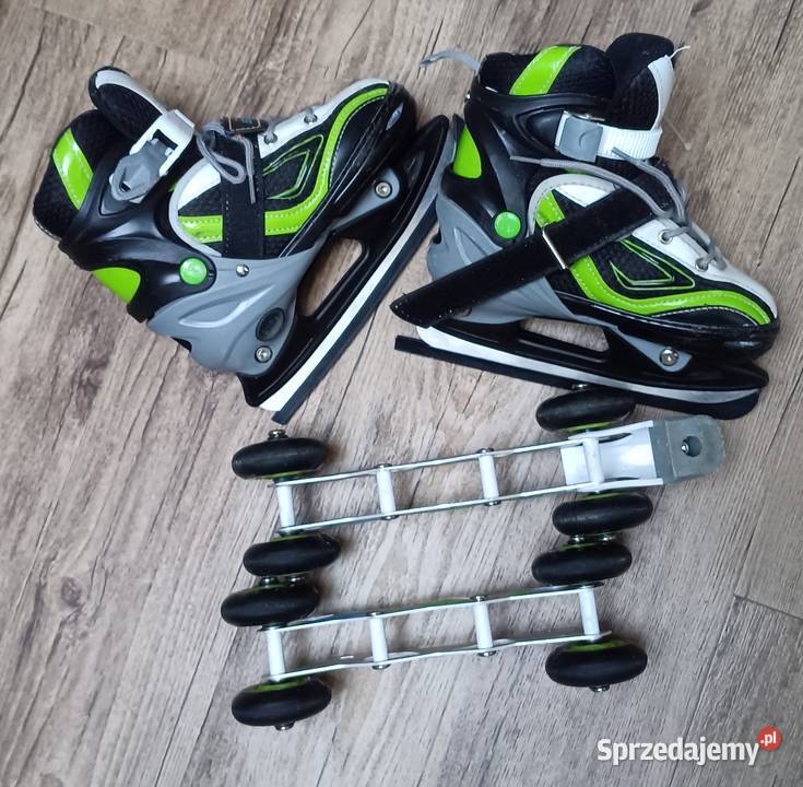 Łyżworolki z wymienną płozą 4w1 3134 lemon