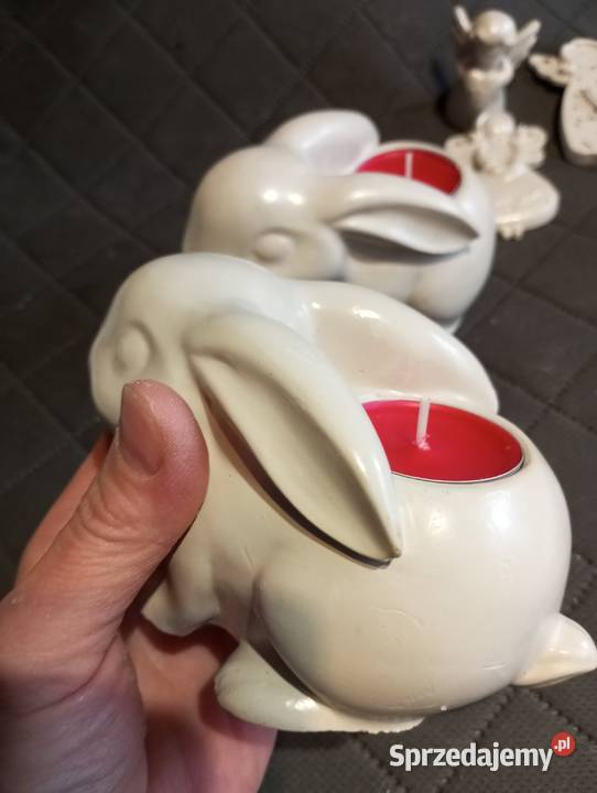 Zajączki gipsowe świeczniki na telight figurki Pozostałe mazowieckie Warszawa sprzedam