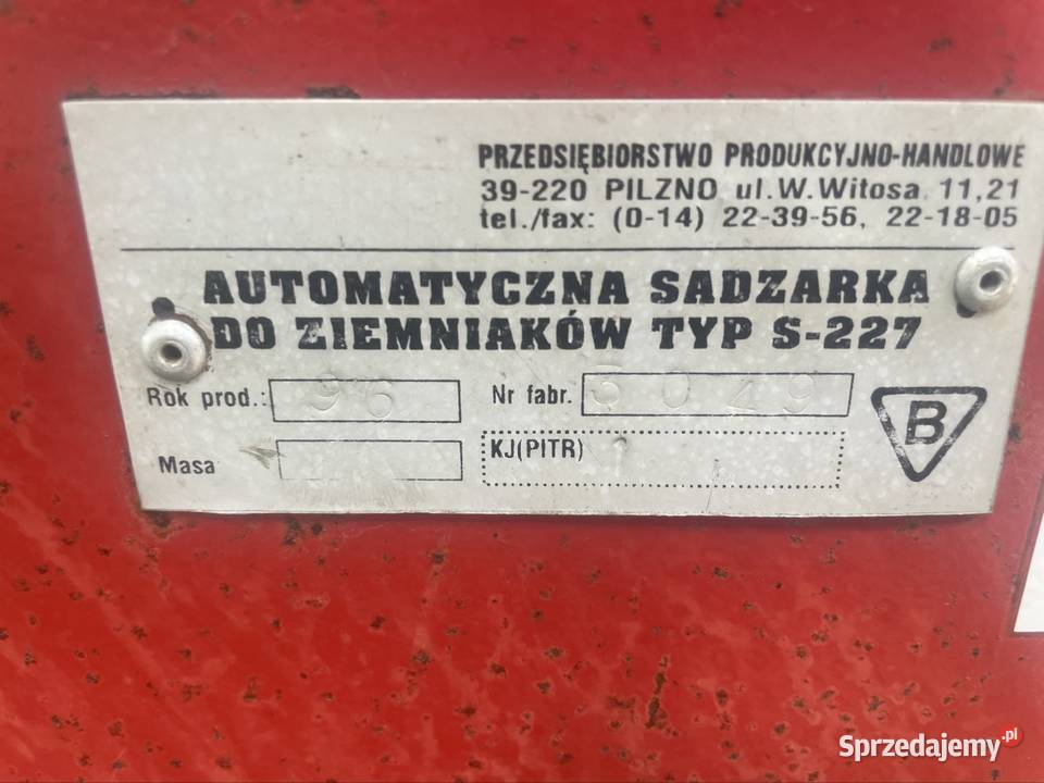 Sadzarka do ziemniaków AKPIL nieuszkodzony Szówsko