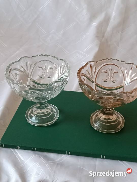 Komplet starych cukiernic Porcelana i szkło Gliwice