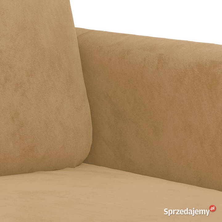 Sofa 2osobowa brązowa 140 tapicerowana aksamitem