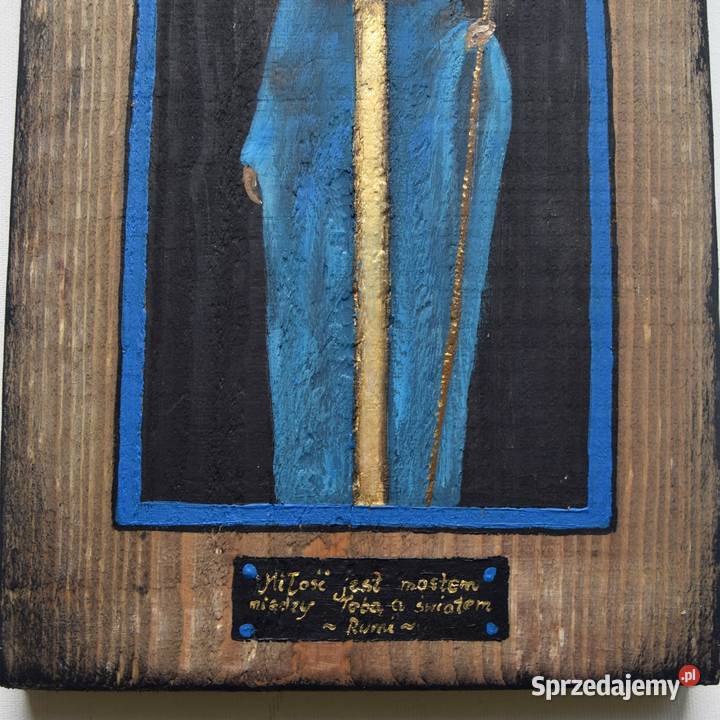 Anioł Imur 9 obraz malowany na drewnie Malbork