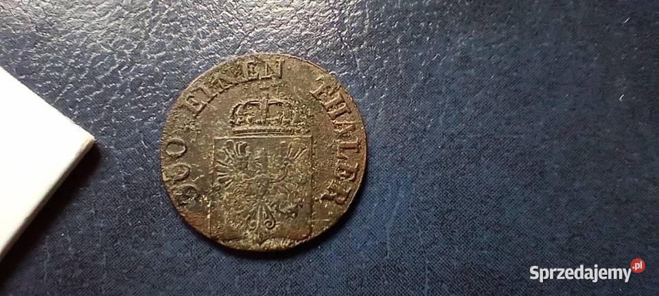 Stare monety 1 fenig 1843 A Niemcy Numizmatyka sprzedam