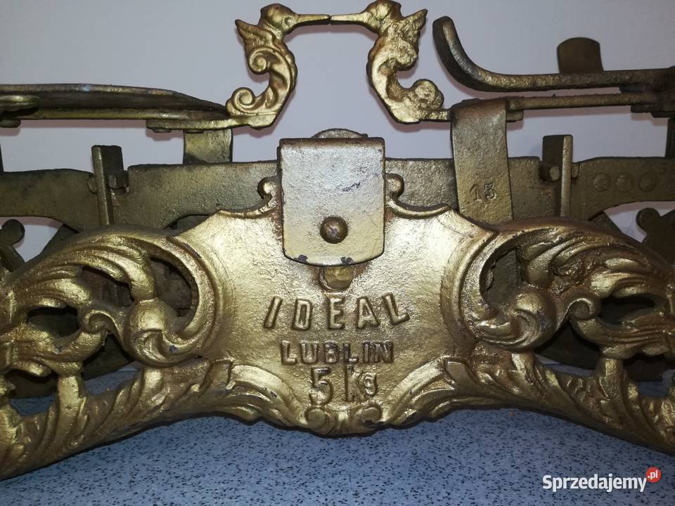 Stara waga szalkowa IDEAL LUBLIN SMOKI 1945 Pozostałe lubelskie