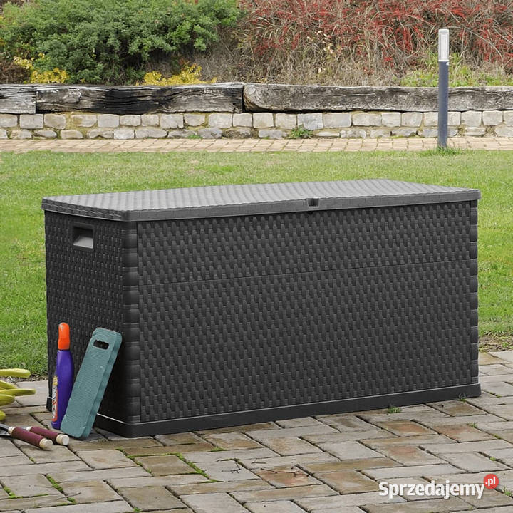 Skrzynia ogrodowa antracytowa 120x56x63 rattan Warszawa