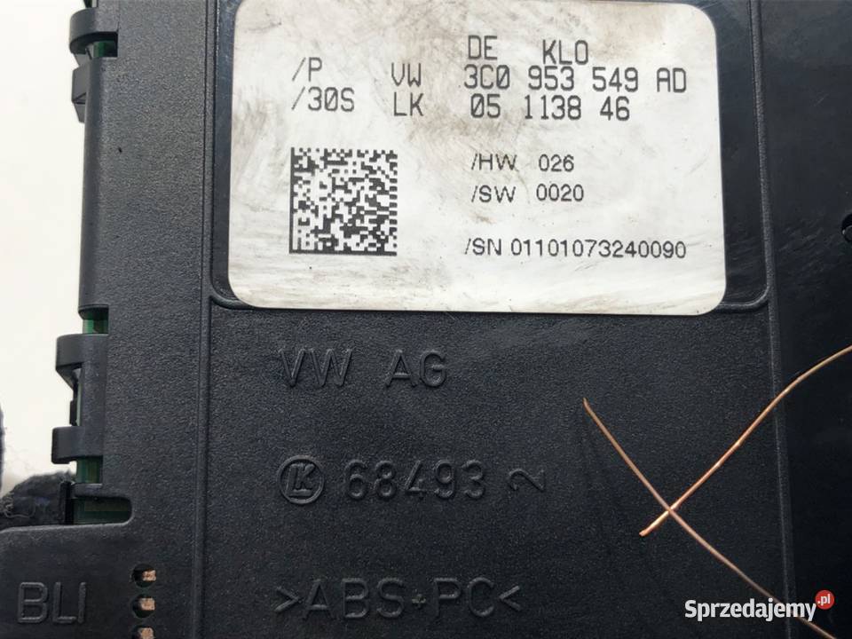 CZUJNIK KĄTA SKRĘTU VW PASSAT B6 3C0953549AD