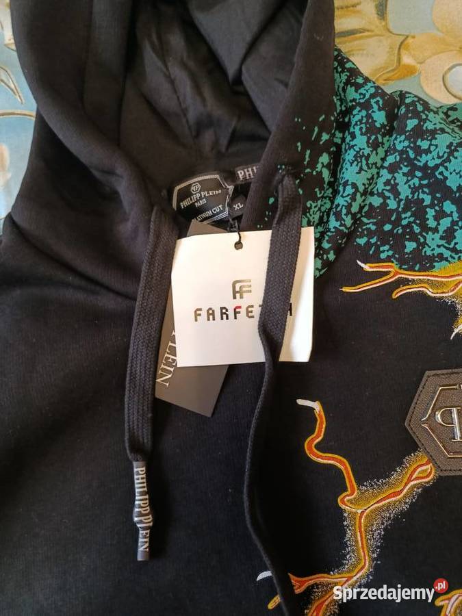 Bluza bawełniana z kapturem Philipp Plein czarna Białystok