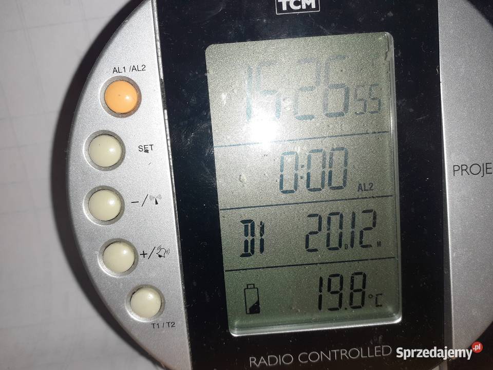 Zegar z Wyświetlaniem Termometr Radio Control budzik