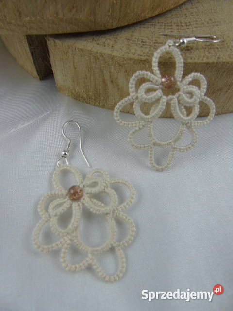 Kolczyki frywolitkowe różne wzory i kolory Wiśniowa sprzedam