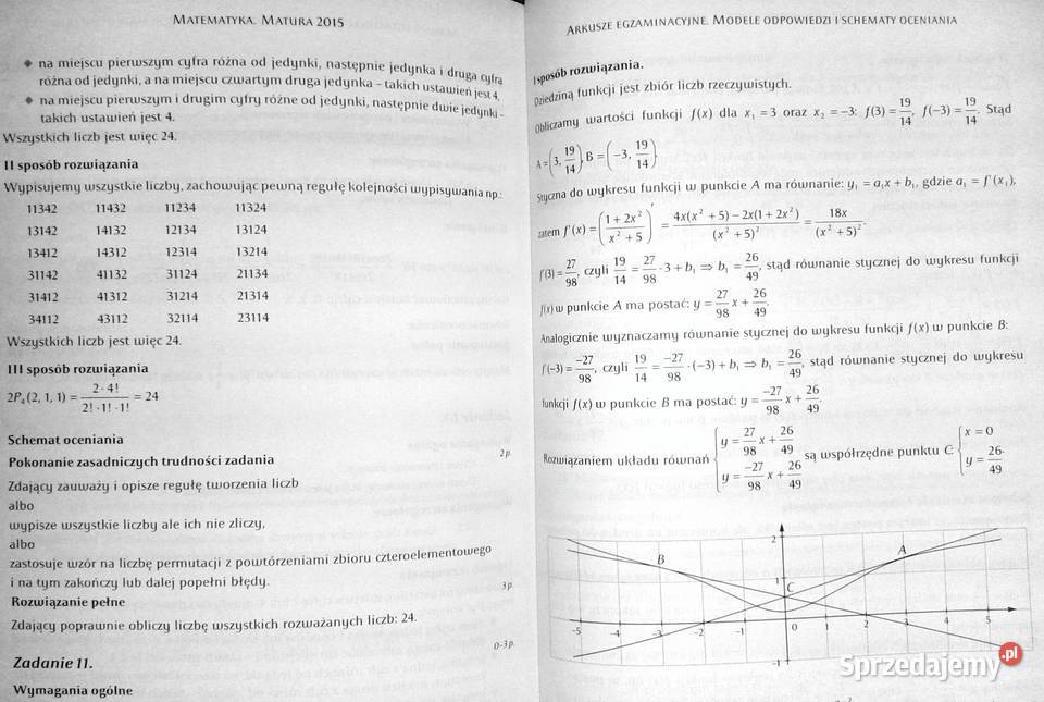 Matematyka Zbiór zadań maturalnych Matura 2015 I