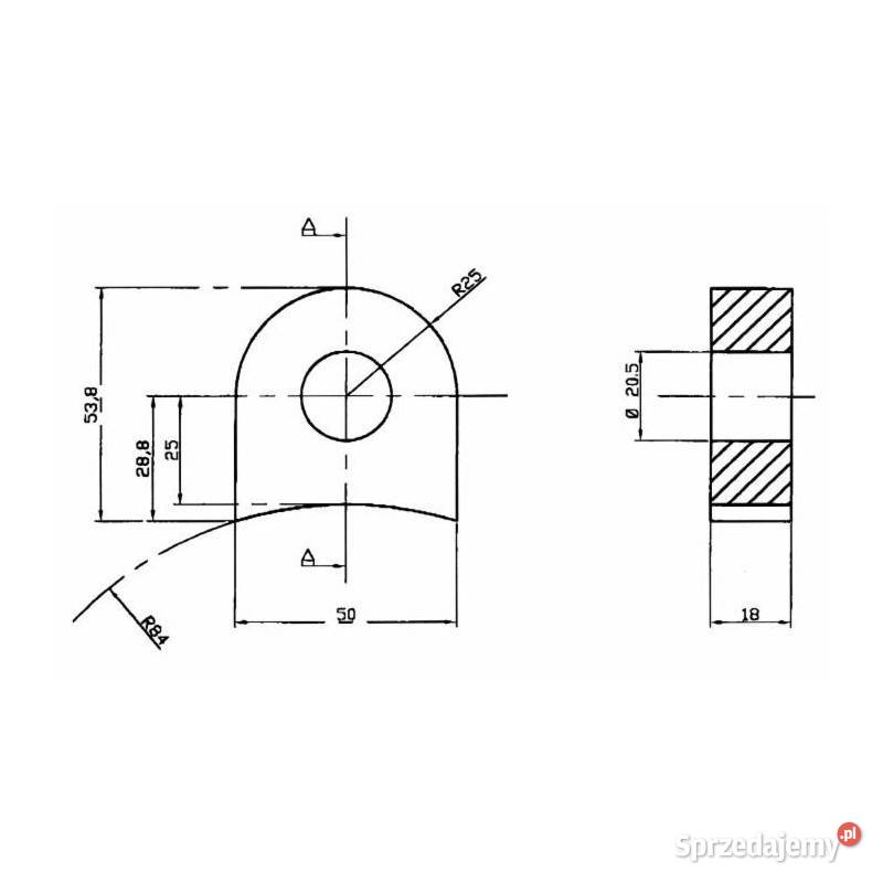Wspornik młotka 205 mm 38743 Kamionna