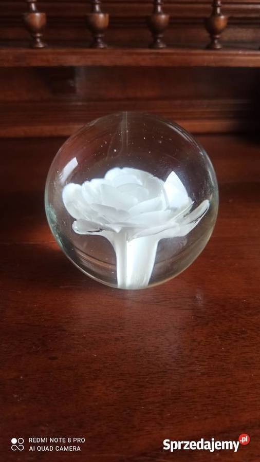 Kula z różą swiecznik na tlith przycisk na Porcelana i szkło