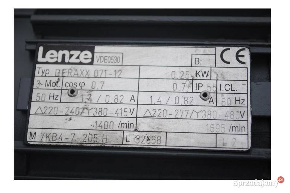 MOTOREDUKTOR 025kw 31obrmin Firmy LENZE Kargowa