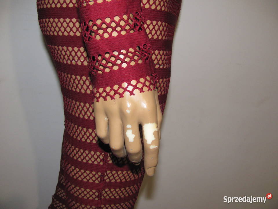 kostium kombinezon sexy siateczka bordowy Zamość sprzedam