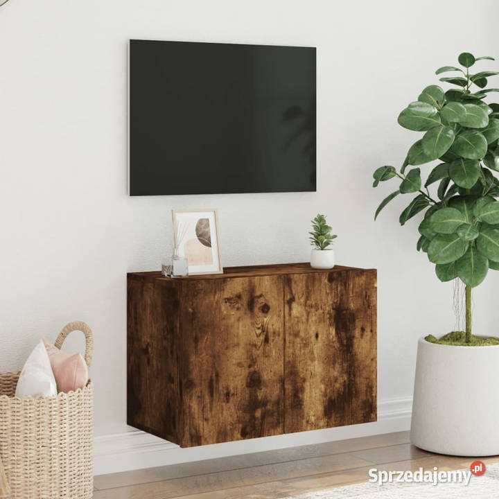 Ścienna szafka TV przydymiony dąb 60x30x41 Warszawa sprzedam