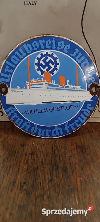 Niemiecki okręt WILHELM GUSTLOFF emaliowany Kraków
