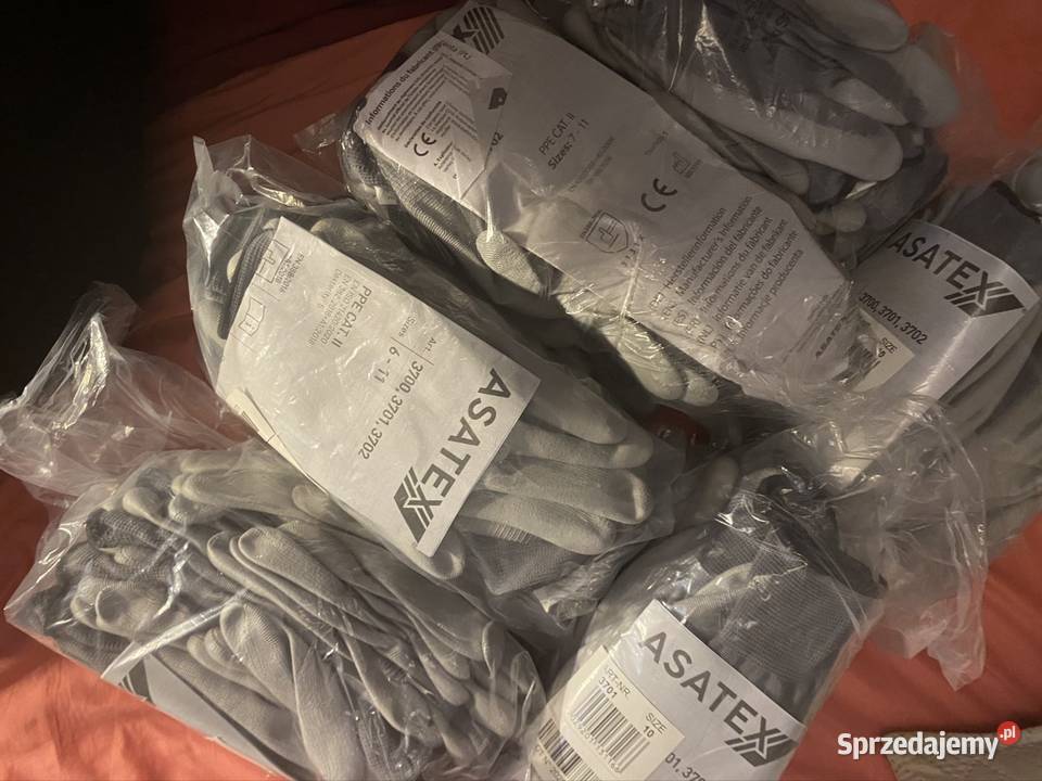 Rękawice robocze ASATEX 3701 rozmiar 10 nowe z Częstochowa