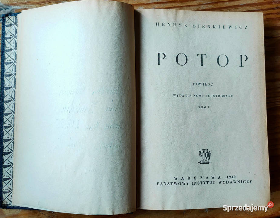 Potop 3 tomy Henryk Sienkiewicz 1949 6 tomów il Sosnowiec