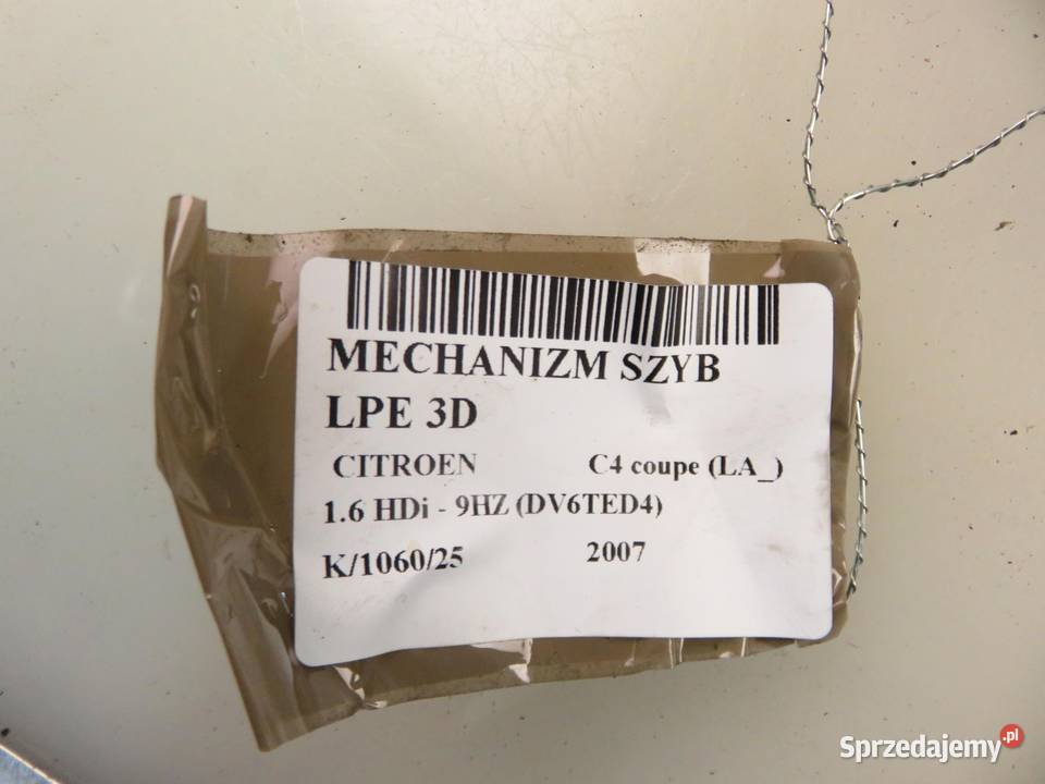 PODNOŚNIK SZYBY LEWY PRZEDNI 3D CITROEN C4