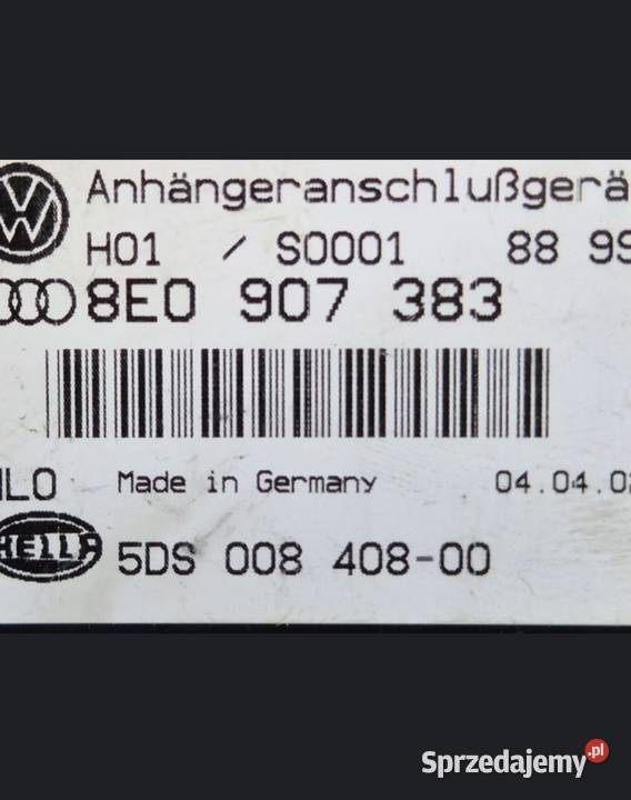 MODUŁ STEROWNIK HAKA HOLOWNICZEGO AUDI A4 B6 świętokrzyskie Działoszyce