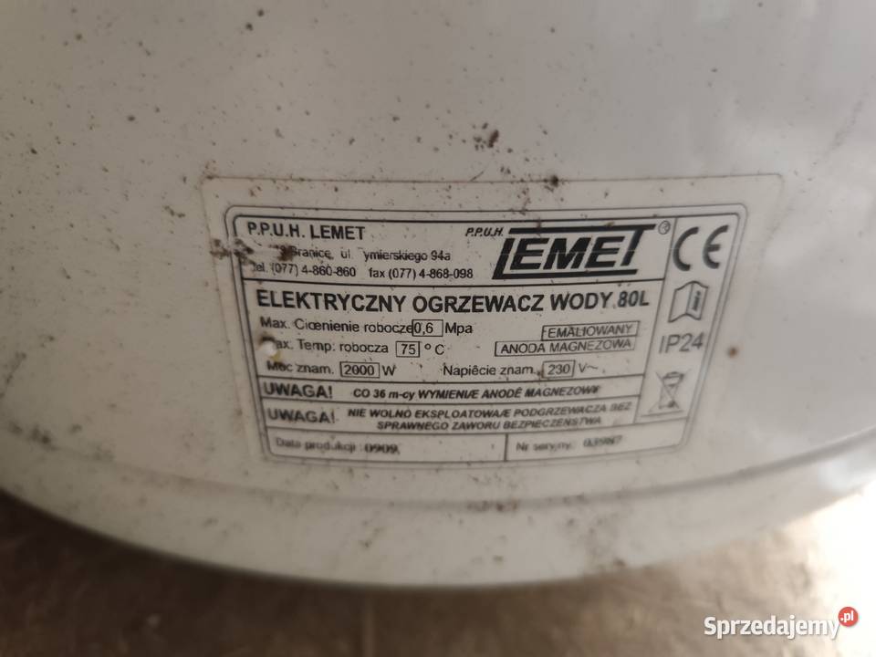 Sprzedam termę elektryczna 80 litrów Pułtusk