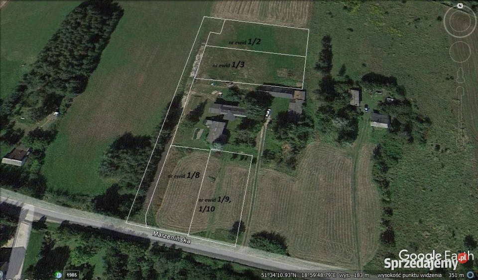 Działka na sprzedaż Swędzieniejewice 1852m2 1852m2
