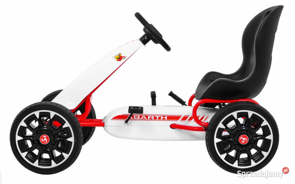 Gokart ABARTH biały koła EVA 30 napęd łańcuchowy Warszawa sprzedam