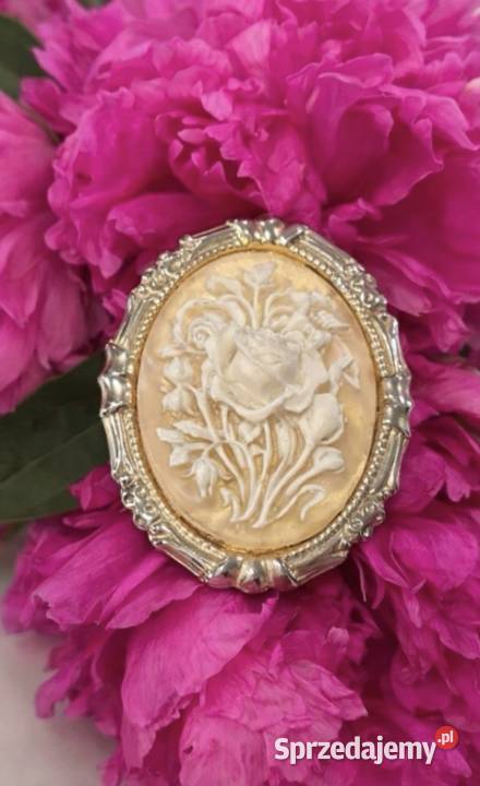 Kostiumowa broszka Colette Leblanc Kamea w stylu Pabianice