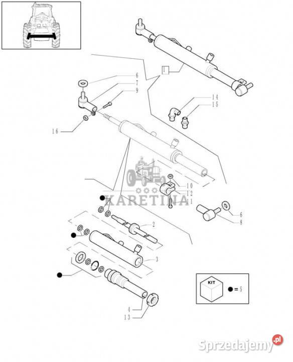 Holland T6010 T6090 T6070 Remansilownik hydr Pozostałe Jastrzębniki sprzedam