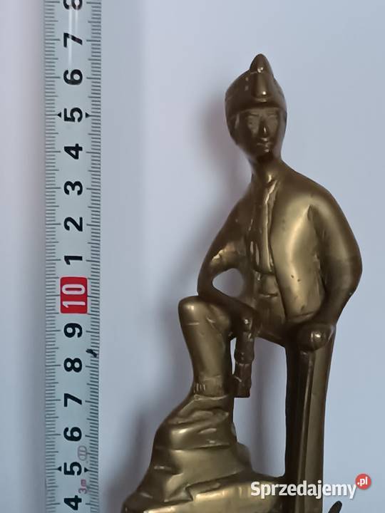 Figurka Górnika z kilofem mosiądz dekoracyjna podkarpackie Rzeszów