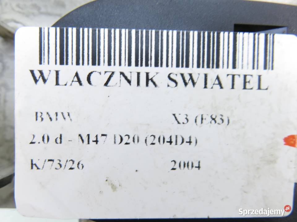 WŁĄCZNIK ŚWIATEŁ BMW X3 E83 3415104