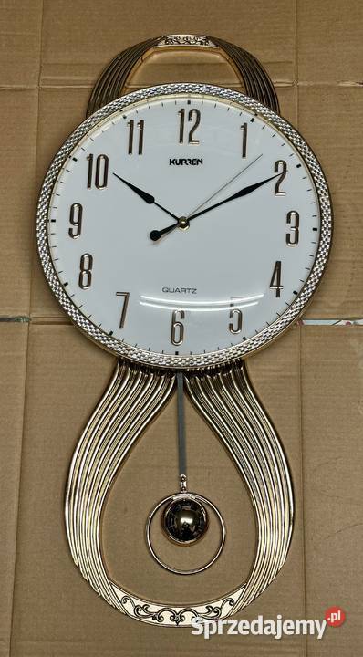 Zegar ścienny salonowy wahadłowy z diamentami