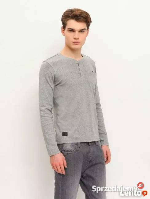 Szary tshirt męski z długim rękawem Troll Rozmiar XL Olkusz