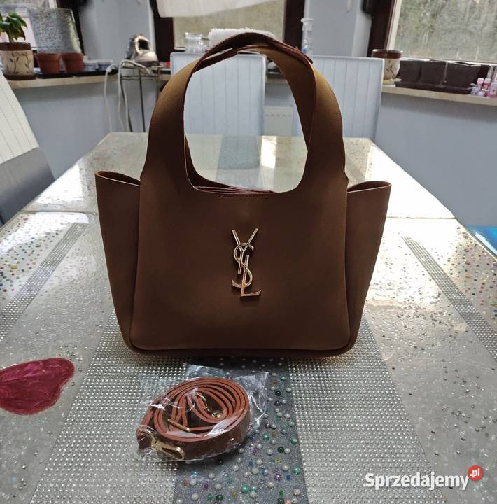 Torebka ze skóry zamszowej Louis Vuitton kolor wielkopolskie