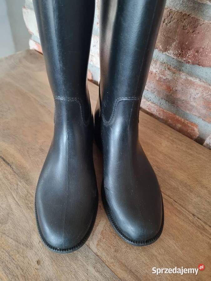 Kalosze w jeździeckim stylu czarny mazowieckie