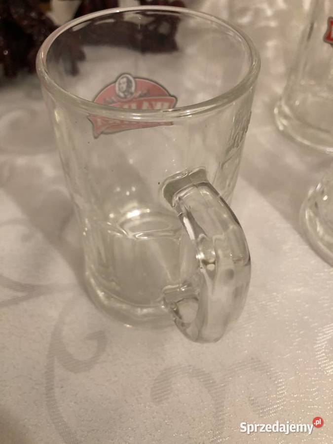 kolekcja kufli logo WARKA 6 sztuk szklane z Zegrze