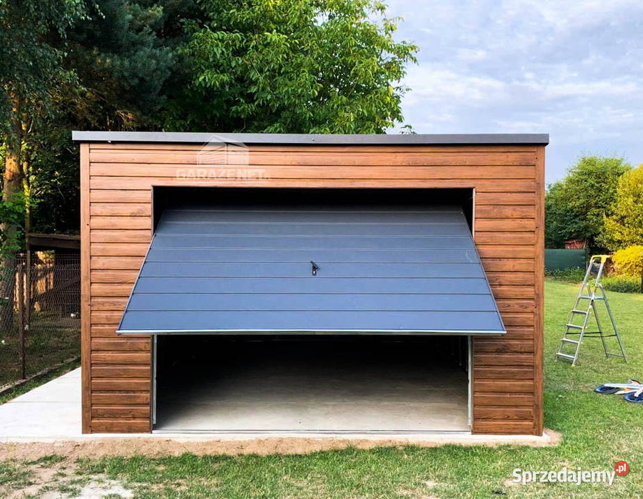 GARAŻ BLASZANY 4x6 SPAD TYŁ BRAMA UCHYLNA WIATA Łapanów sprzedam
