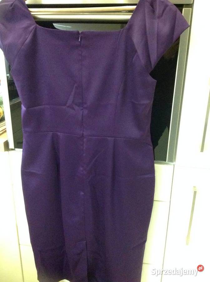 Fioletowa Atlasowa Sukienka damska L NOWA lubuskie Nowa Sól