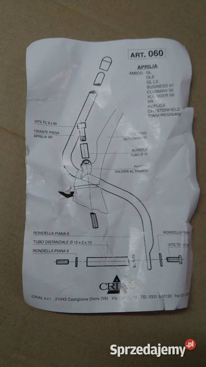 NOWA SZYBA OWIEWKA OSŁONA APRILIA SR AMICO Elementy nadwozia podlaskie Bielsk Podlaski