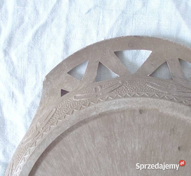 brązowa taca vintage prl tacka prl taca Bydgoszcz